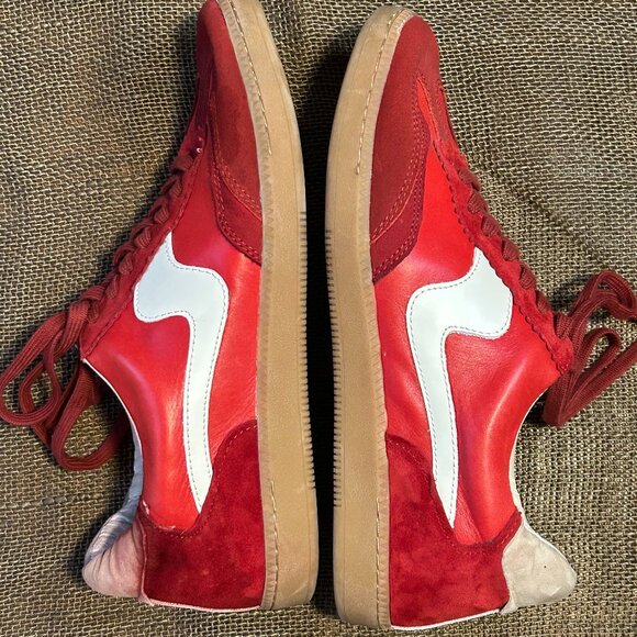 Dolce Vita Notice Sneakers Crimson Suede | Women's 10 | Retro Casual Streetwear - Picture 2 of 9